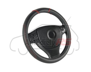 Poťah volantu čierny s červením pásikom 37-39cm AUTOMAX