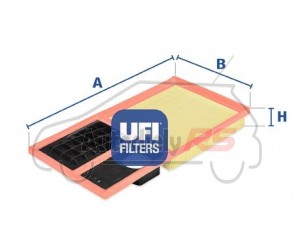 Filter vzduchu UFI Octavia II, Fabia I, II, Rapid, Roomster,Golf V, VI, Polo, Caddy III, Toledo III, IV, Ibiza III, IV, Leon, Cordoba 1.4 16V, 1.6 16V