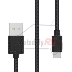 Kábel micro USB kábel čierny 1,5m 2A